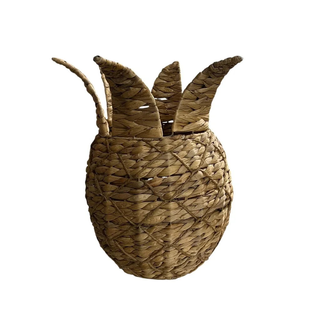 Natural Woven Seagrass Pineapple Basket Decorative Tropical Boho Home Decor 16